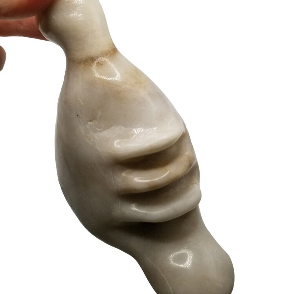 Hand Carved Marble Stone & Wood Quail Bird Art Sculpture Stone Statue Figurine - Picture 4 of 7